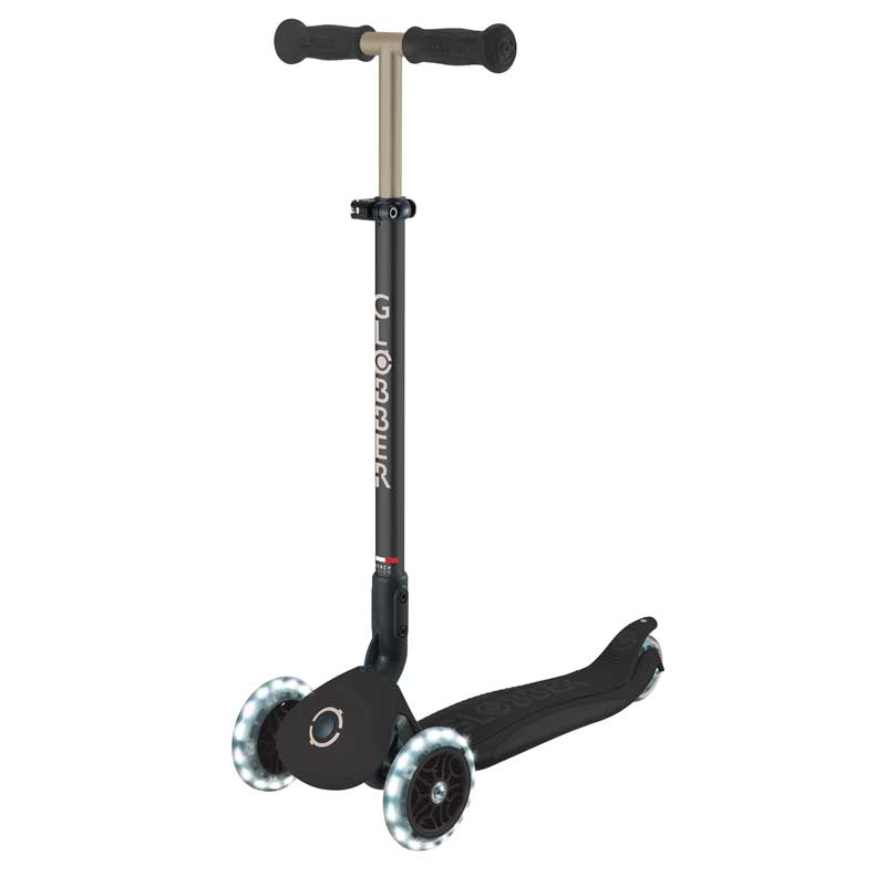 Scooter 5 in 1 GLOBBER GO UP DELUXE LIGHTS 360° - black