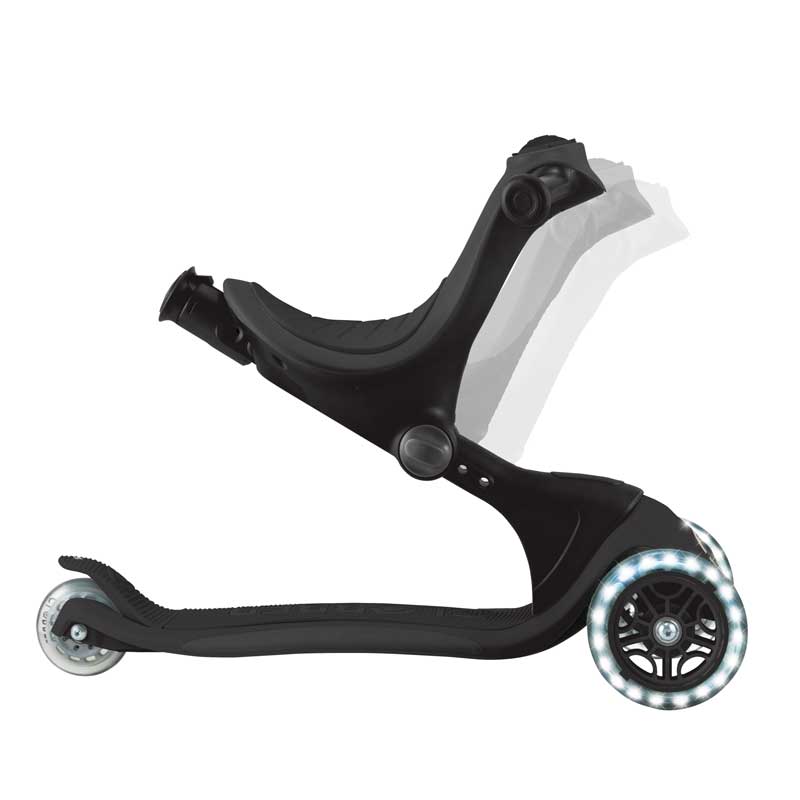 Scooter 5 in 1 GLOBBER GO UP DELUXE LIGHTS 360° - black
