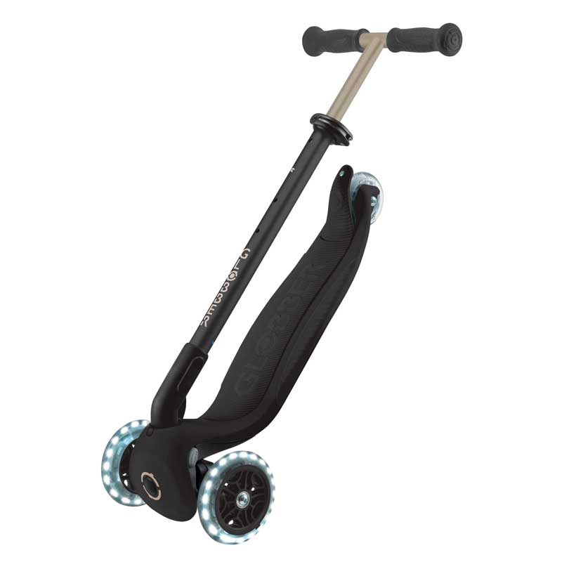Scooter 5 in 1 GLOBBER GO UP DELUXE LIGHTS 360° - black