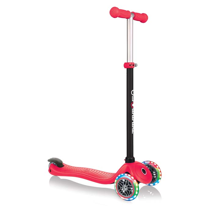 Тротинетка Globber 4 в 1 със стабилизатор, GO UP Sporty Lights - Червена