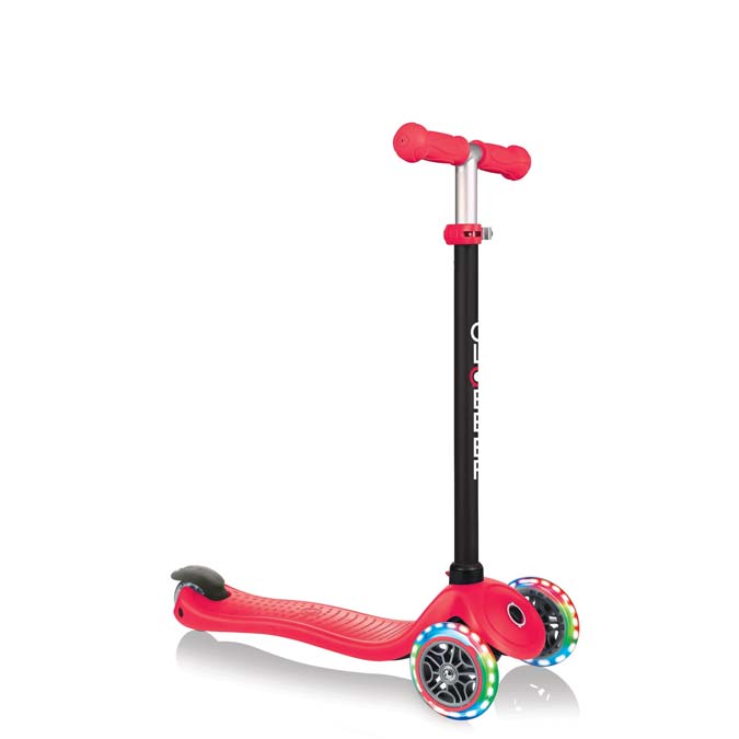 Тротинетка Globber 4 в 1 със стабилизатор, GO UP Sporty Lights - Червена