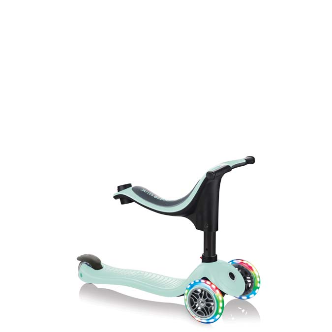 Тротинетка Globber 4 в 1 със стабилизатор, GO UP Sporty Lights - Ментово зелено