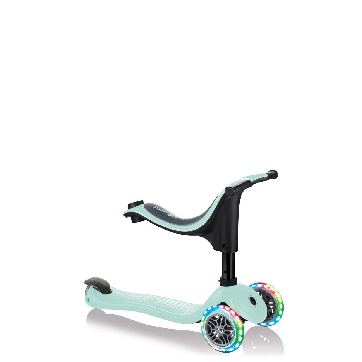 Тротинетка Globber 4 в 1 със стабилизатор, GO UP Sporty Lights - Ментово зелено