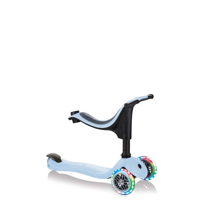 Тротинетка Globber 4 в 1 със стабилизатор, GO UP Sporty Lights - Пастелно синя