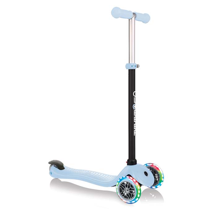 Тротинетка Globber 4 в 1 със стабилизатор, GO UP Sporty Lights - Пастелно синя