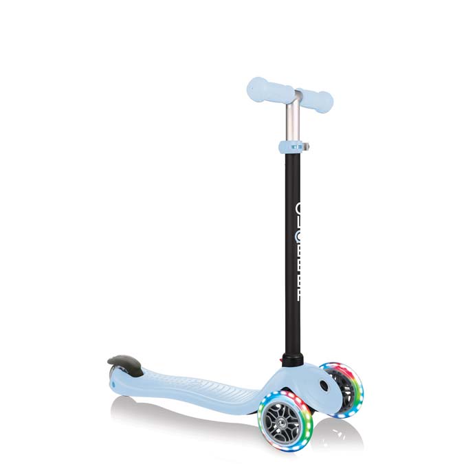Тротинетка Globber 4 в 1 със стабилизатор, GO UP Sporty Lights - Пастелно синя
