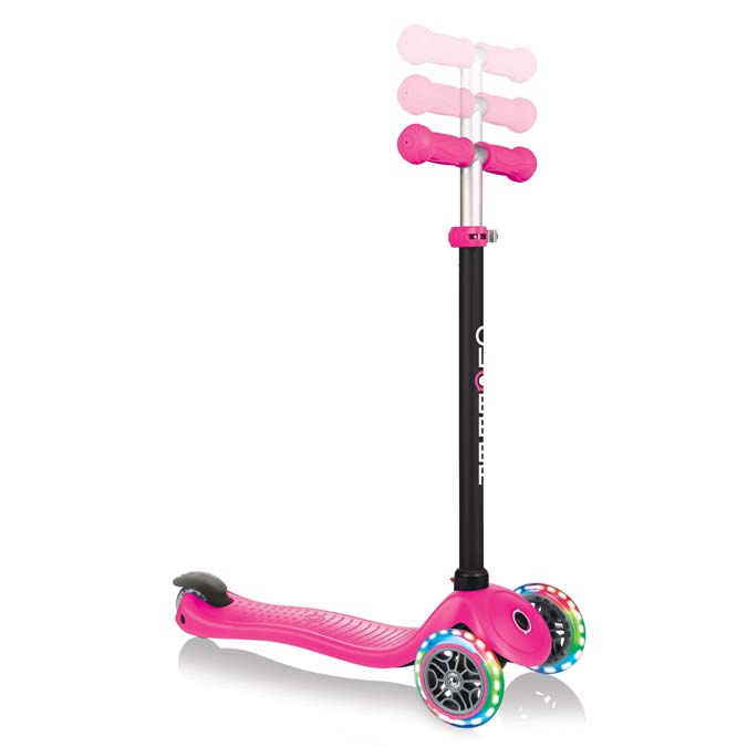 Тротинетка Globber 4 в 1 със стабилизатор, GO UP Sporty Lights - Розова