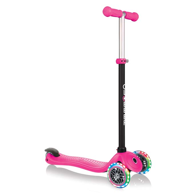 Тротинетка Globber 4 в 1 със стабилизатор, GO UP Sporty Lights - Розова