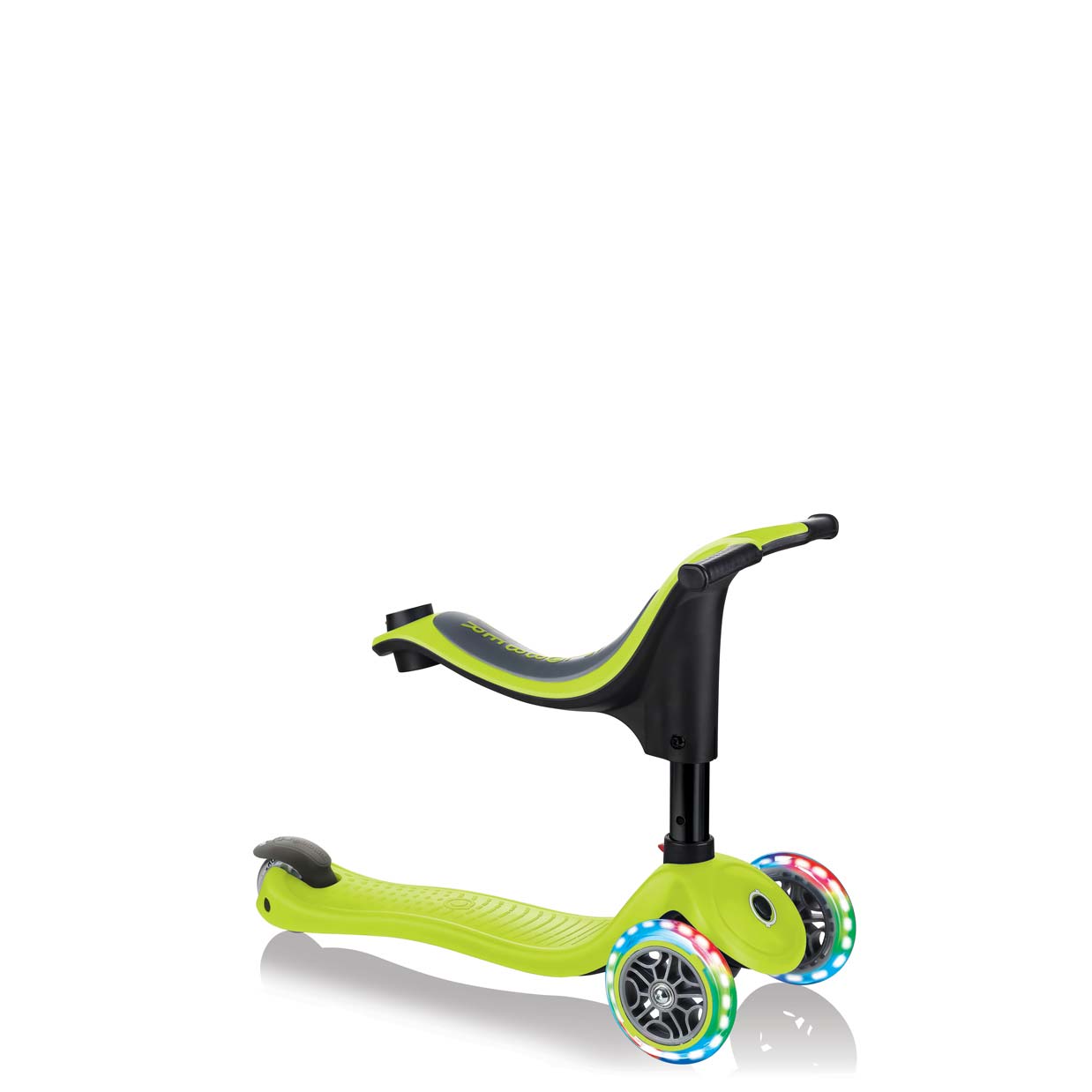 Тротинетка Globber 4 в 1 със стабилизатор, GO UP Sporty Lights - Зелена