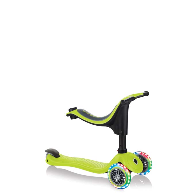 Тротинетка Globber 4 в 1 със стабилизатор, GO UP Sporty Lights - Зелена