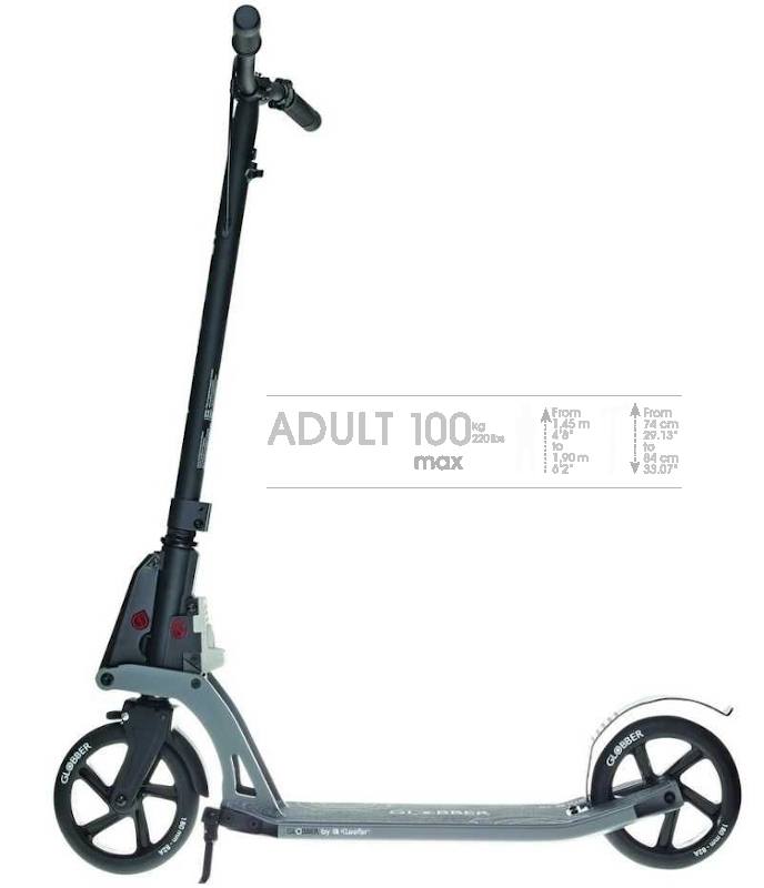 Тротинетка ONE K180 за възрастни - черна