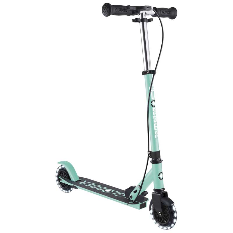 Scooter with handbrake FLOW ELEMENT JUNIOR LIGHTS, mint