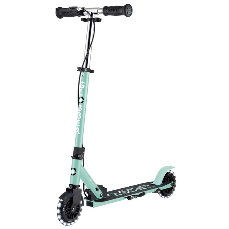 Scooter with handbrake FLOW ELEMENT JUNIOR LIGHTS, mint