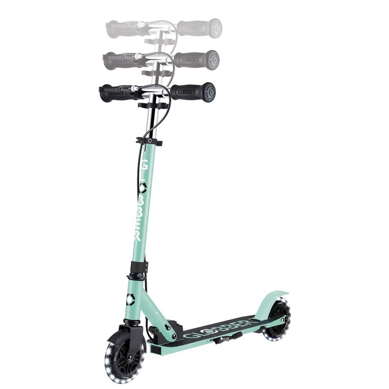 Scooter with handbrake FLOW ELEMENT JUNIOR LIGHTS, mint