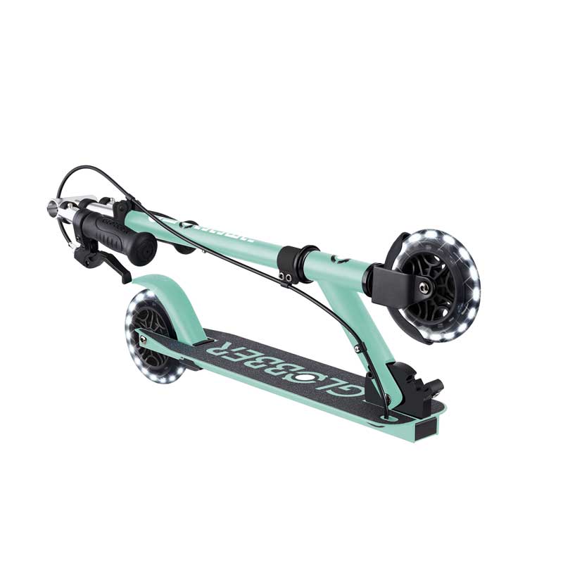 Scooter with handbrake FLOW ELEMENT JUNIOR LIGHTS, mint