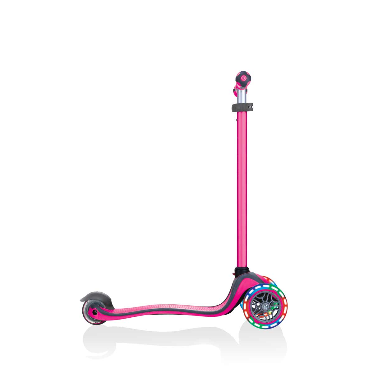 Тротинетка с родителски контрол 5 в 1 Globber Go Up Comfort Lights - розова