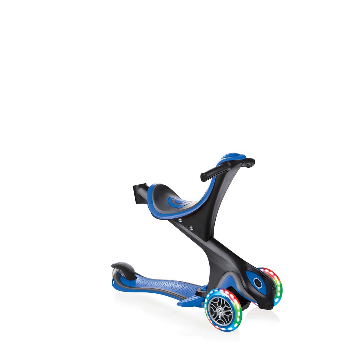 Тротинетка с родителски контрол 5 в 1 Globber Go Up Comfort Lights - синя