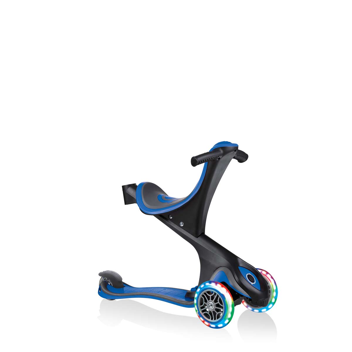 Тротинетка с родителски контрол 5 в 1 Globber Go Up Comfort Lights - синя