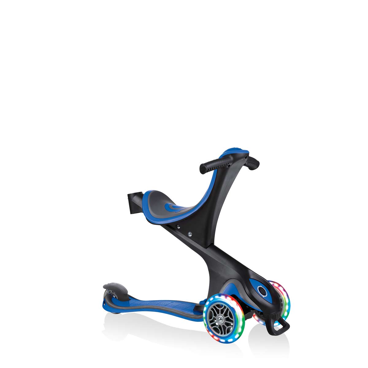 Тротинетка с родителски контрол 5 в 1 Globber Go Up Comfort Lights - синя