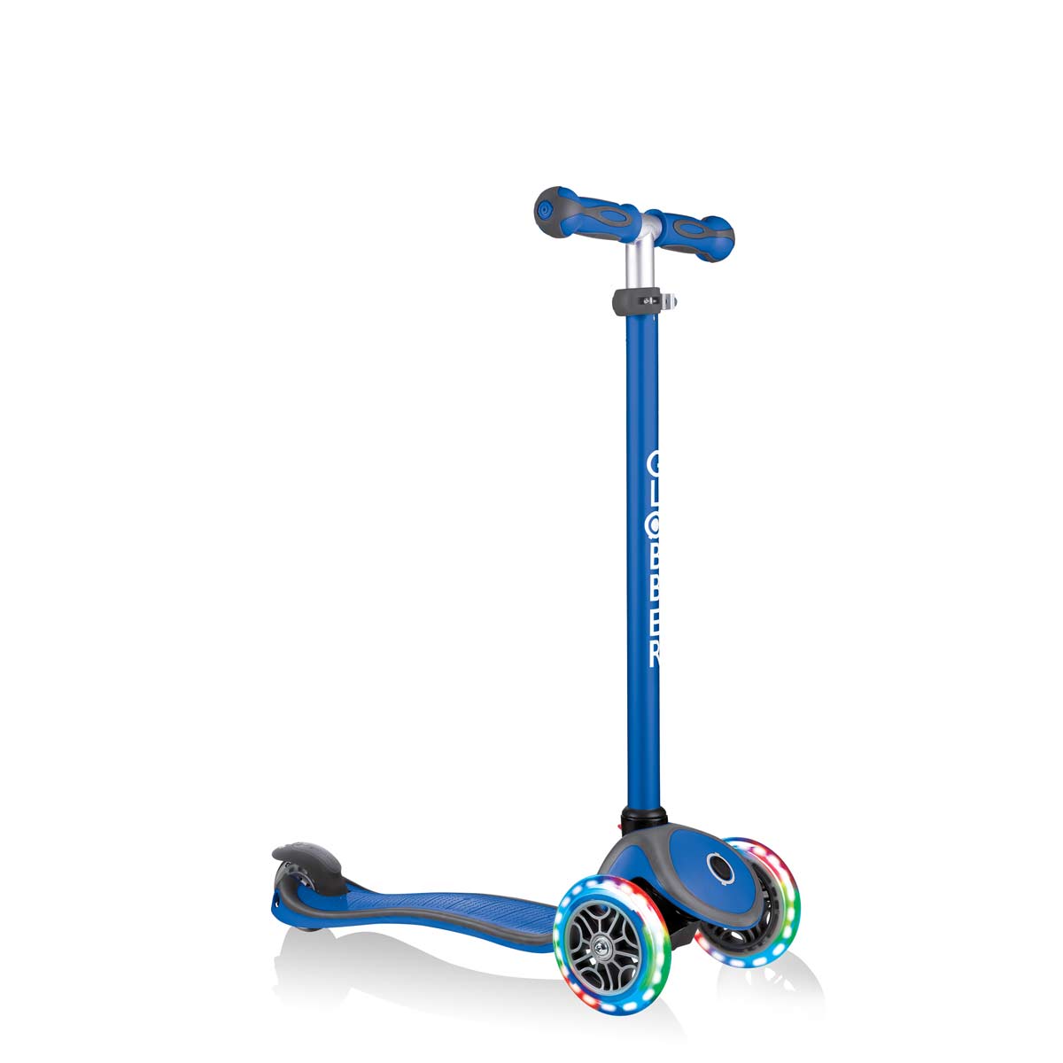 Тротинетка с родителски контрол 5 в 1 Globber Go Up Comfort Lights - синя