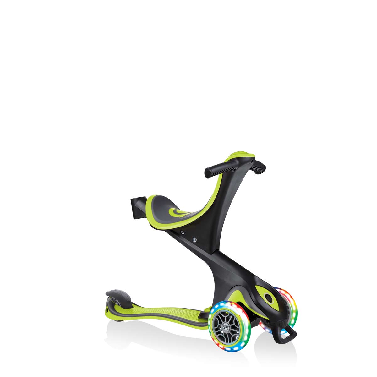 Тротинетка с родителски контрол 5 в 1 Globber Go Up Comfort Lights - зелена