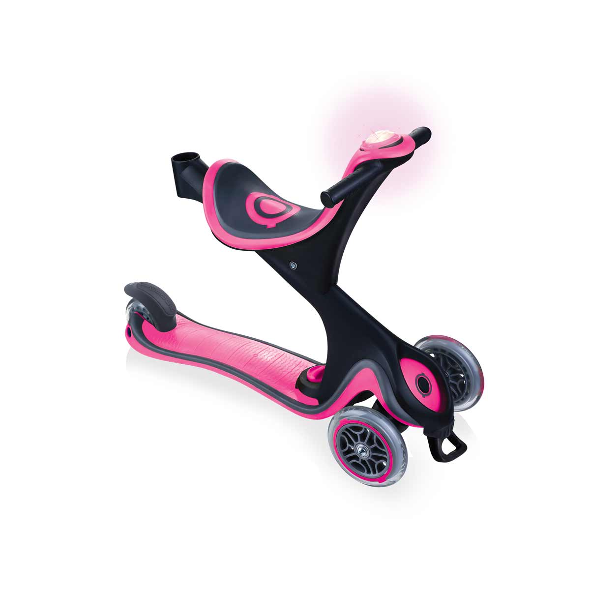 Тротинетка с родителски контрол 5 в 1 Globber Go Up Comfort Play - розова