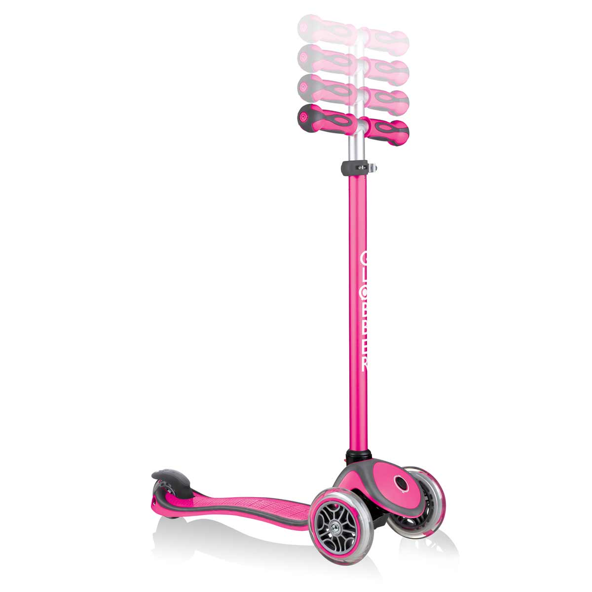 Тротинетка с родителски контрол 5 в 1 Globber Go Up Comfort Play - розова