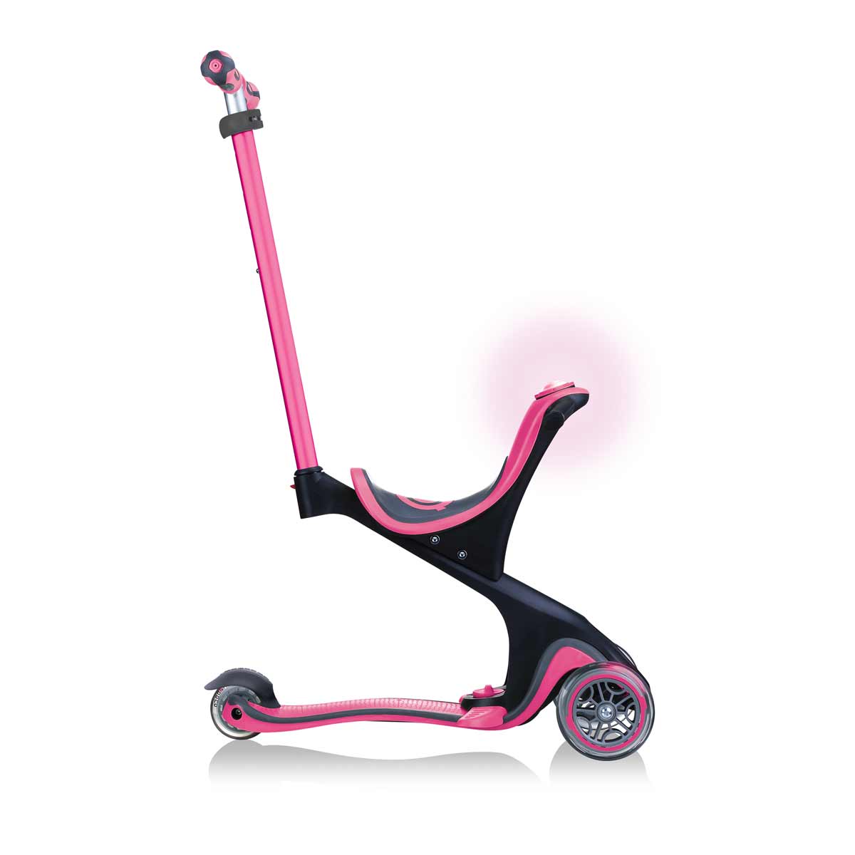 Тротинетка с родителски контрол 5 в 1 Globber Go Up Comfort Play - розова