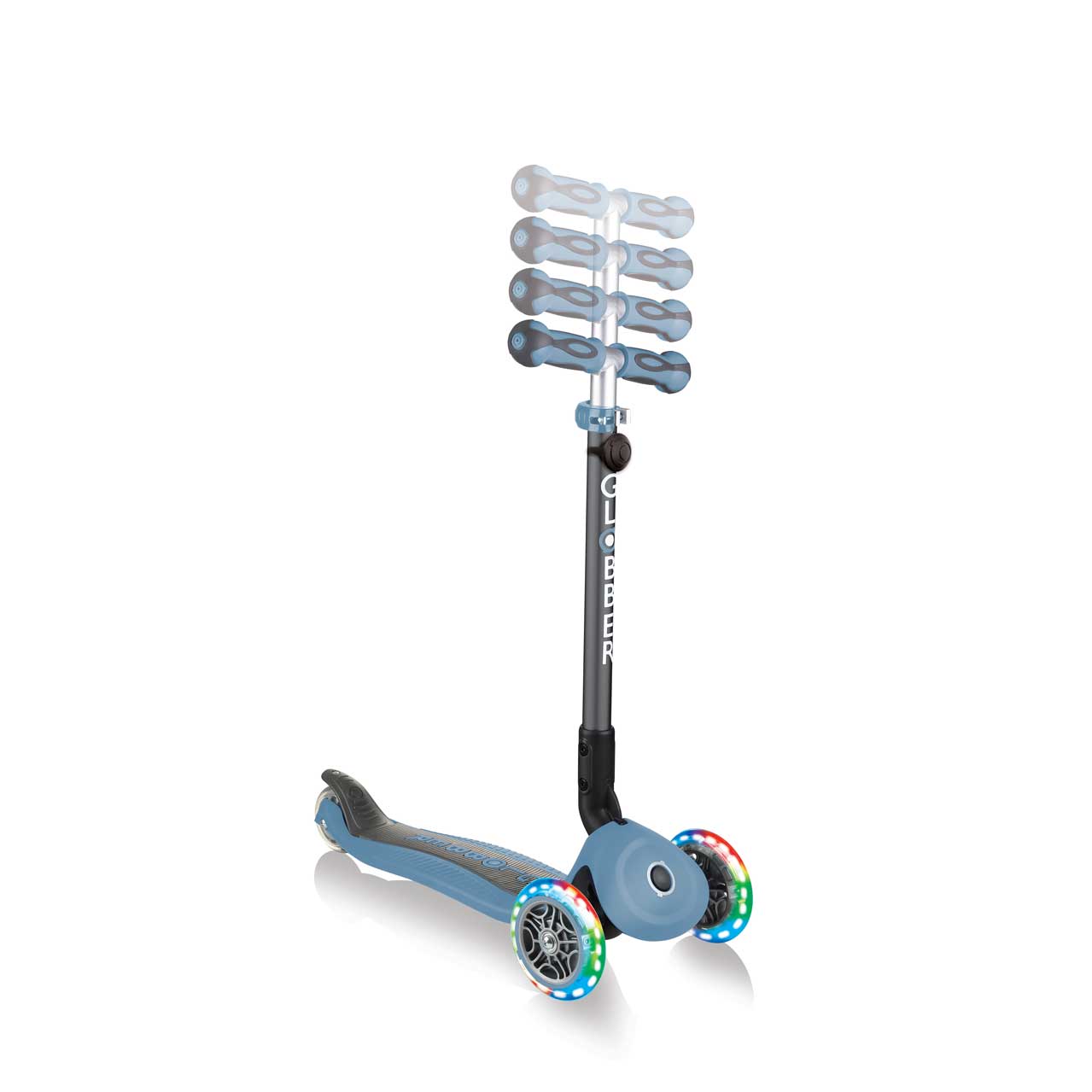 GO UP Deluxe Lights 5 in 1 Parental Control Scooter - Pastel Blue