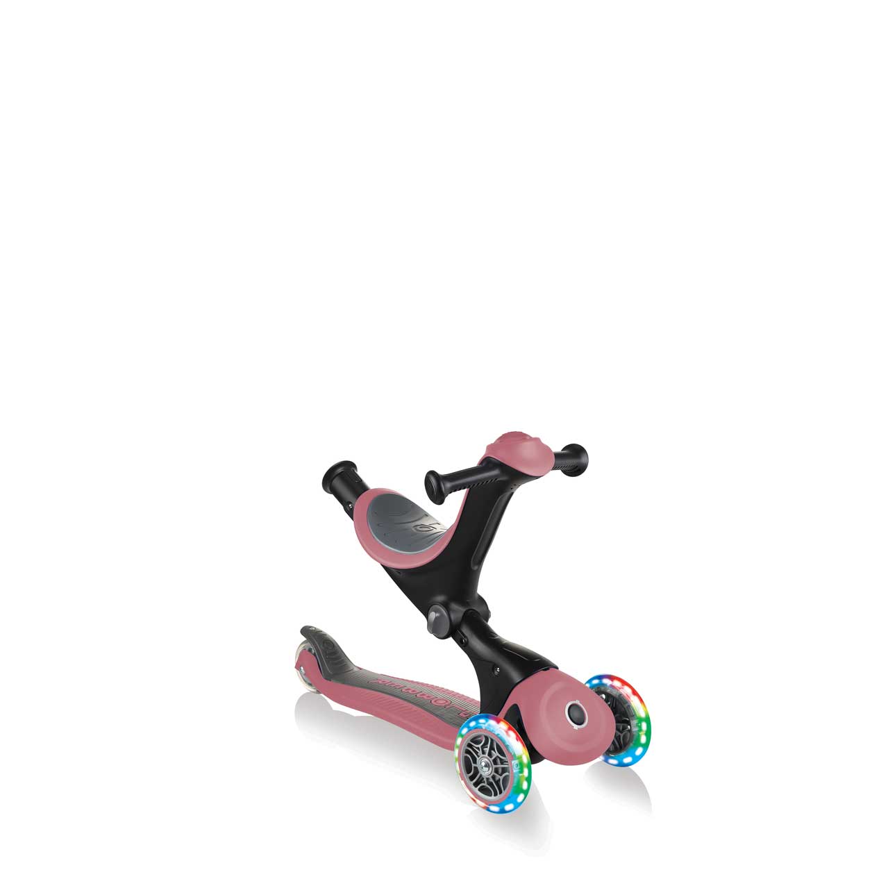 GO UP Deluxe Lights 5 in 1 Parental Control Scooter - Rose Ash