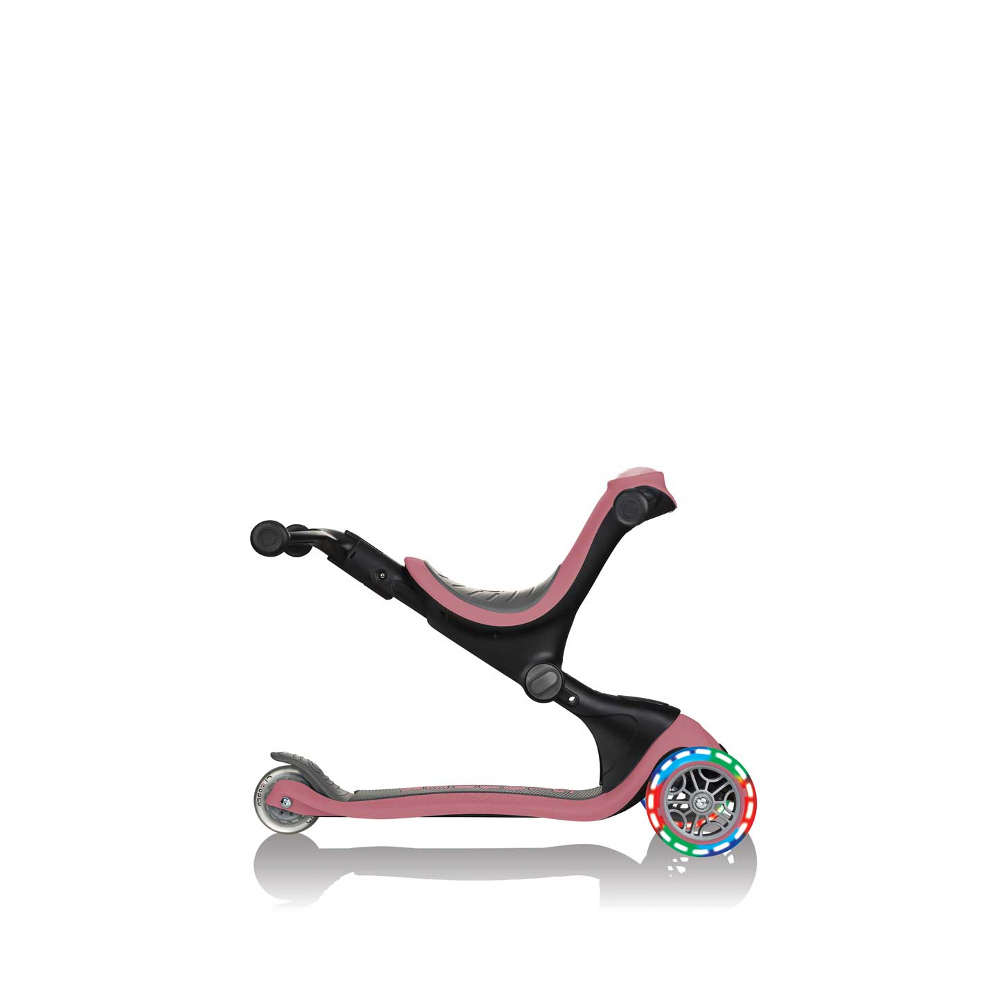 GO UP Deluxe Lights 5 in 1 Parental Control Scooter - Rose Ash