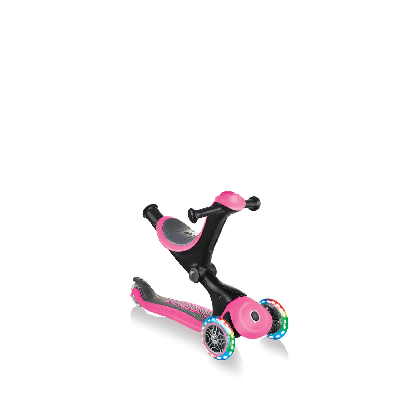 GO UP Deluxe Lights 5 in 1 Parental Control Scooter - Pink