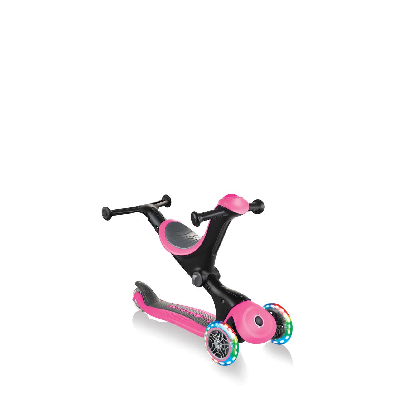 GO UP Deluxe Lights 5 in 1 Parental Control Scooter - Pink