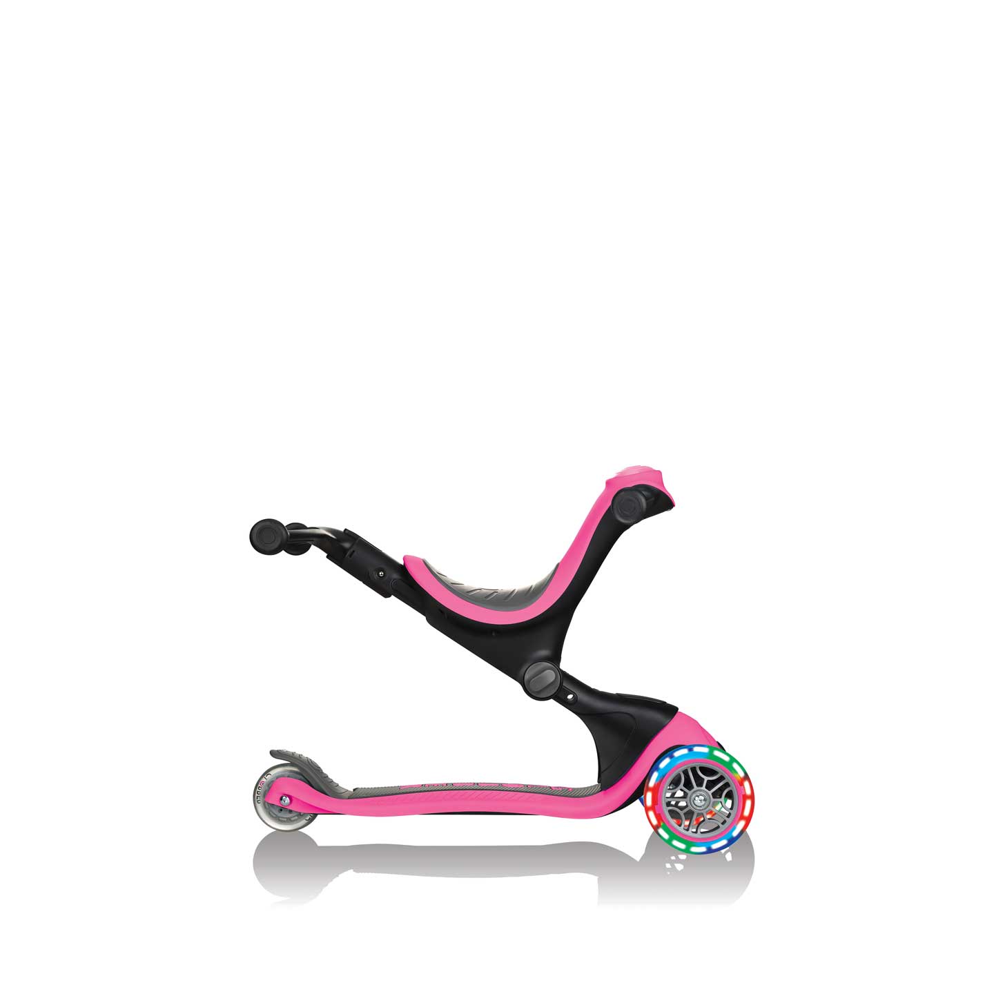 GO UP Deluxe Lights 5 in 1 Parental Control Scooter - Pink
