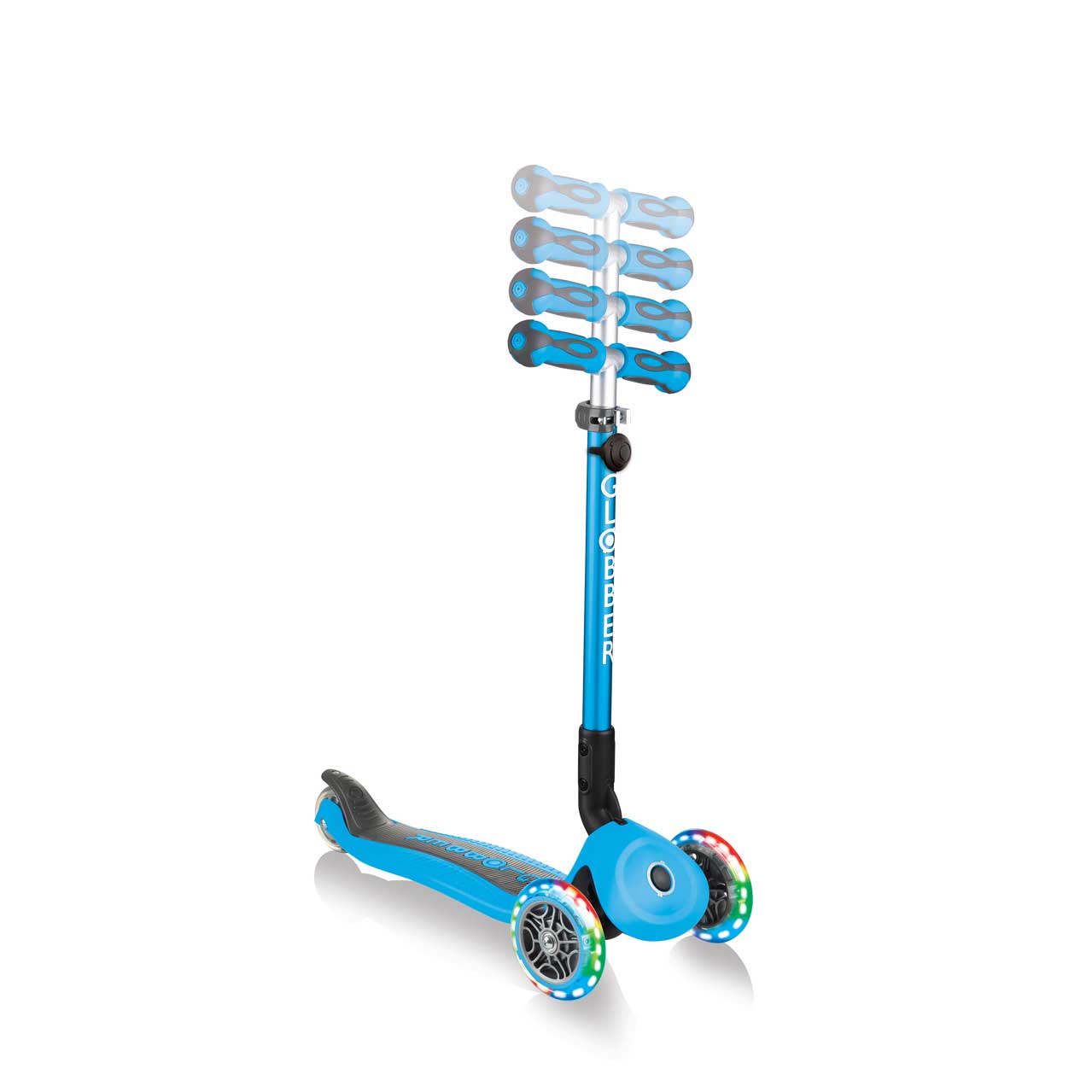 GO UP Deluxe Lights 5 in 1 Parental Control Scooter - Blue