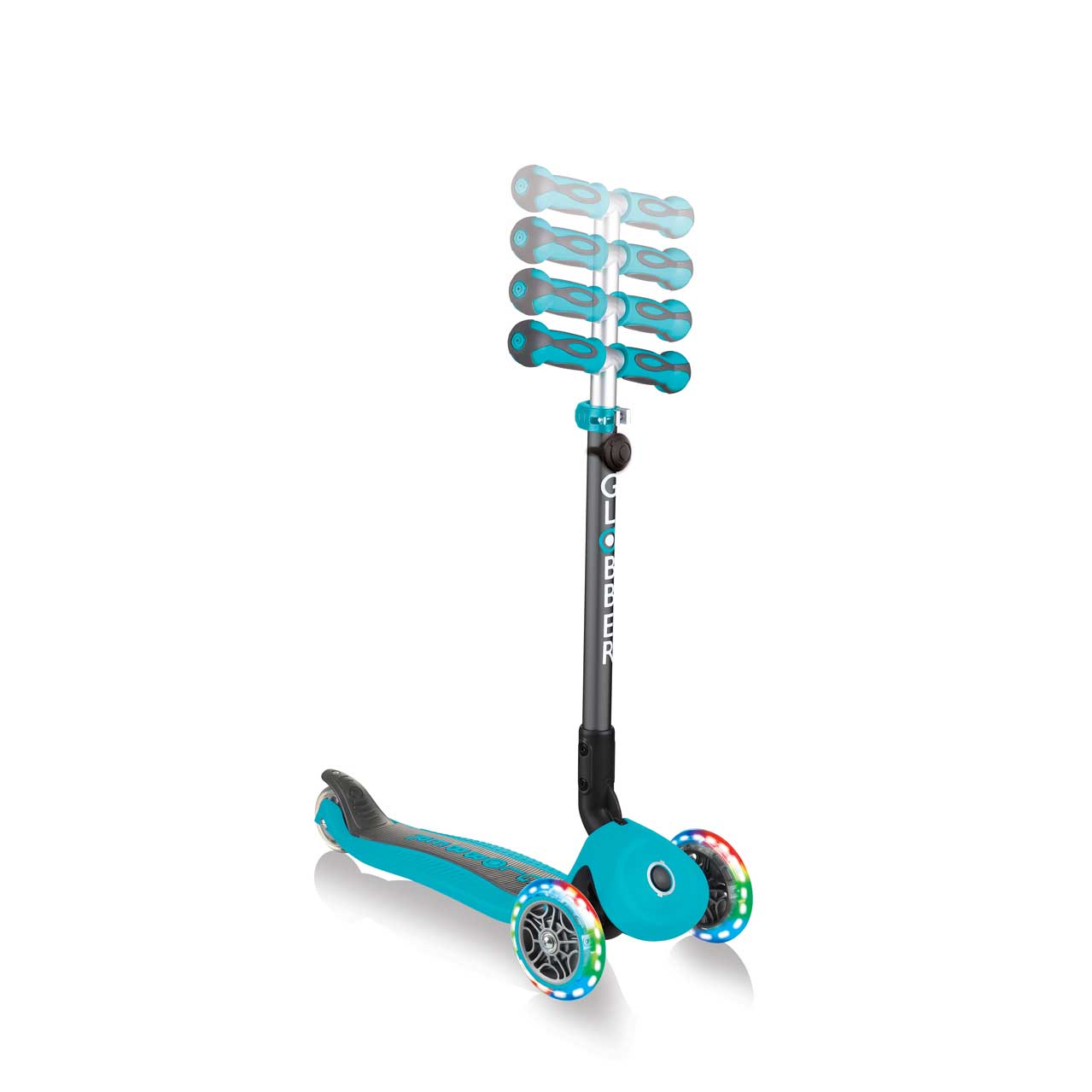 Scooter with parental control 5 in 1, GO UP Deluxe Lights - Turquoise