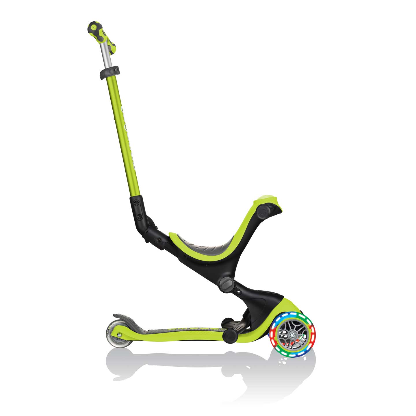 GO UP Deluxe Lights 5 in 1 Parental Control Scooter - Green