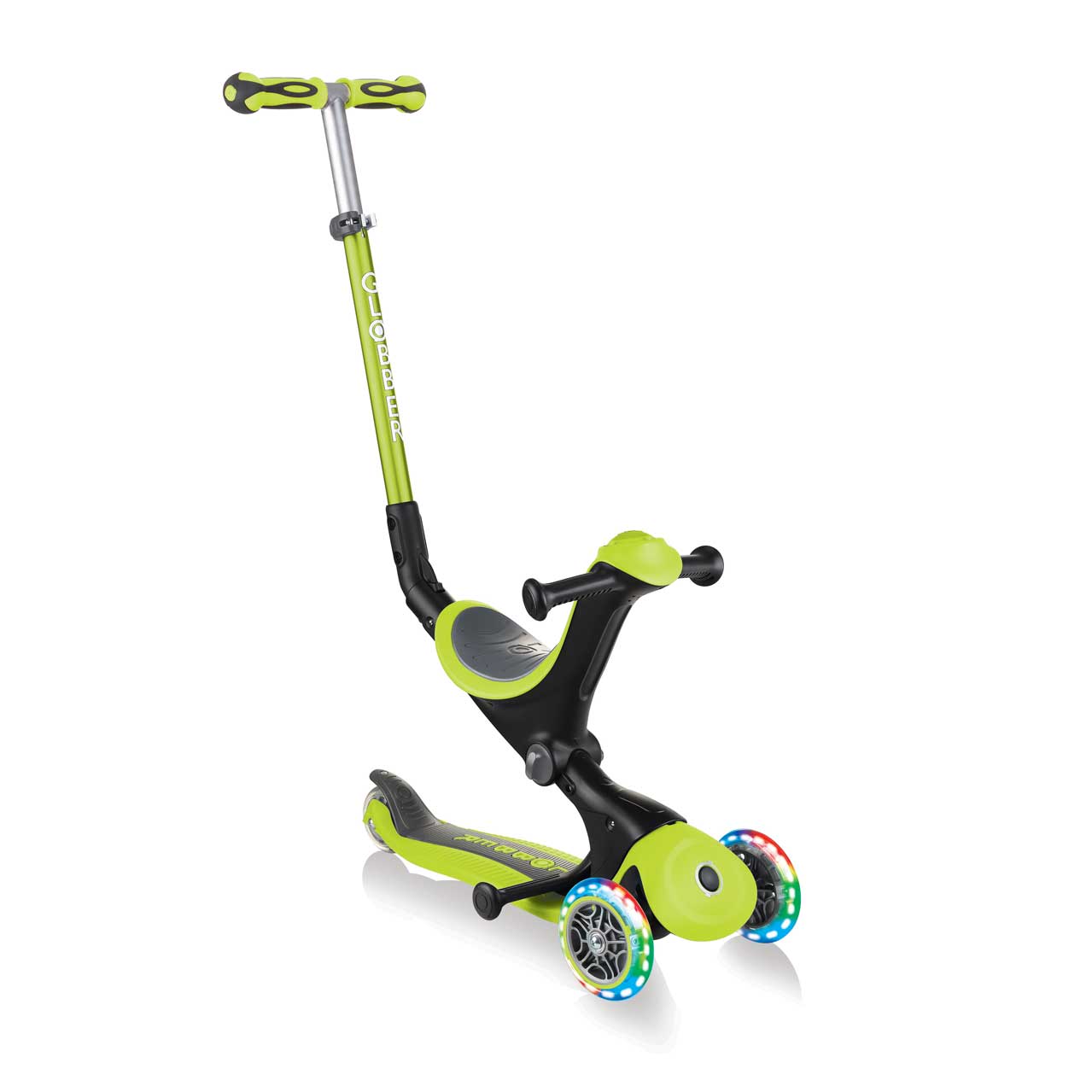 GO UP Deluxe Lights 5 in 1 Parental Control Scooter - Green