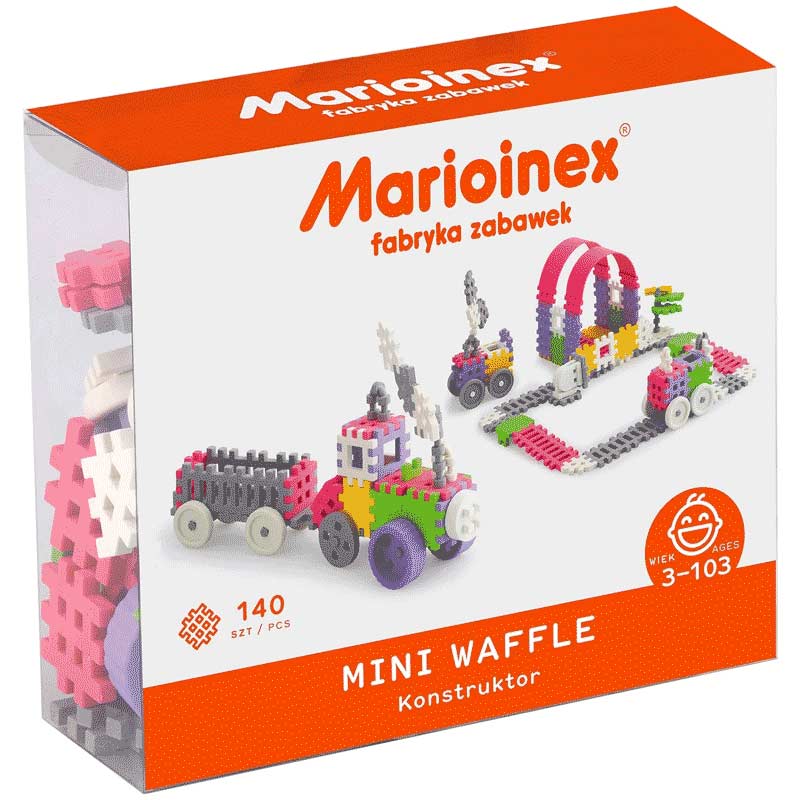 140-piece waffle mini builder, pink