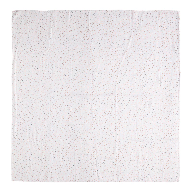 Bebe-Jou Cloth diaper 110x110cm Hearts