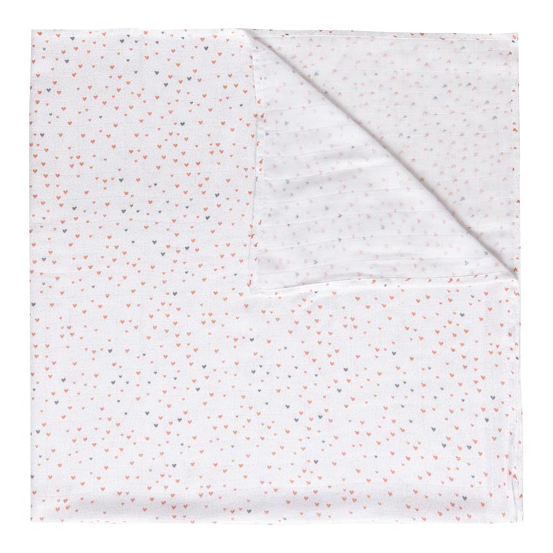 Bebe-Jou Cloth diaper 110x110cm Hearts