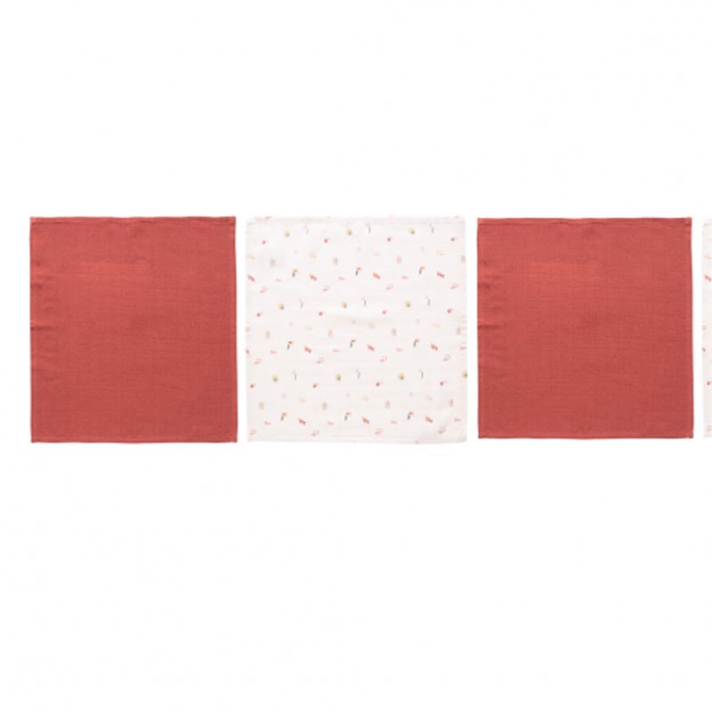 Luma 3 pcs. Cloth diapers for face 32x32cm - Sunset Shapes