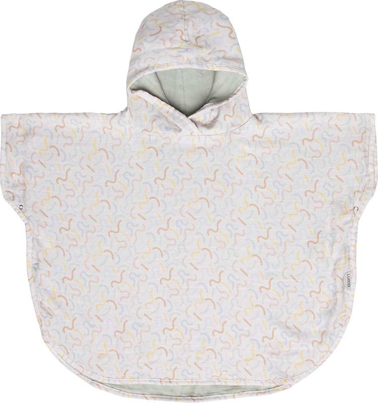 Luma Muslin poncho 86/92cm Multi Lines