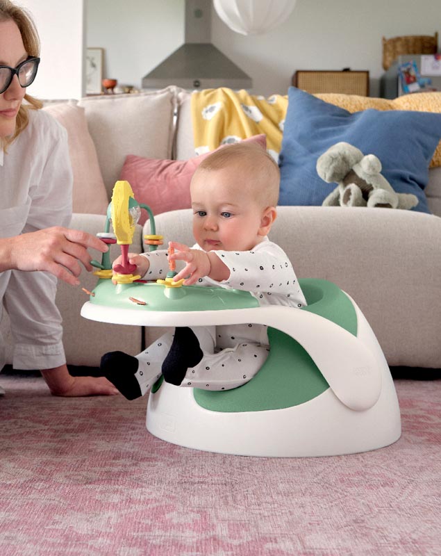 Mamas & Papas Baby Snug With Toy tray - Eucalyptus