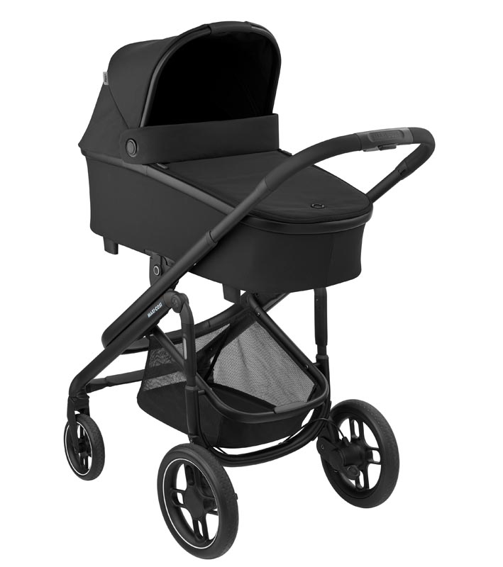 Комбинирана бебешка количка Maxi-cosi Plaza + 2в1 - essential black