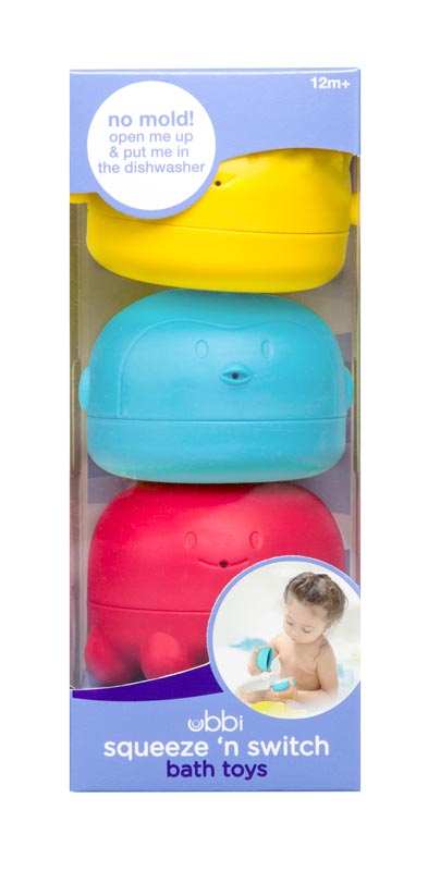 Ubbi Bath squeeze toys set 3
