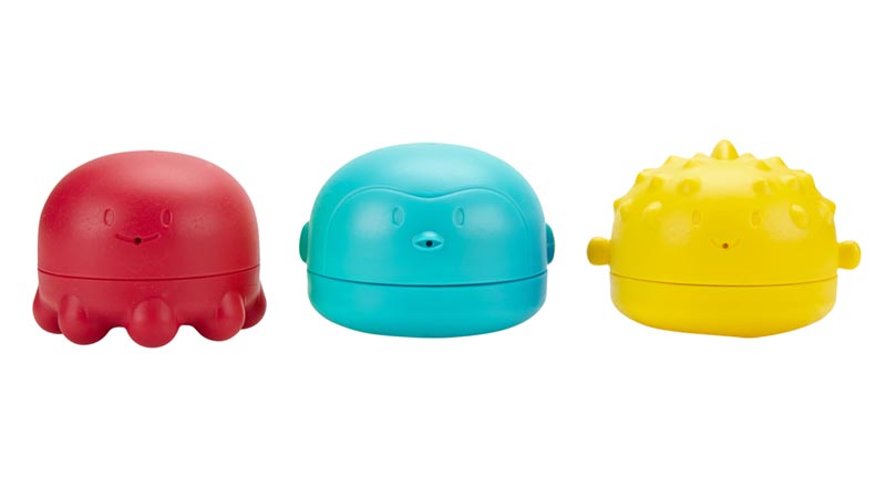 Ubbi Bath squeeze toys set 3