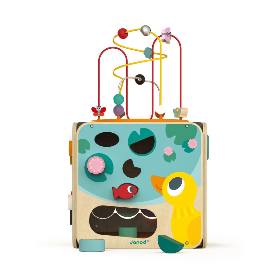 Didactic wooden active cube