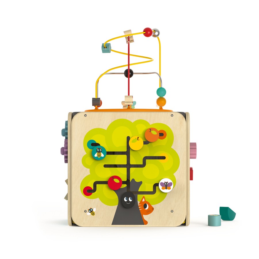 Didactic wooden active cube