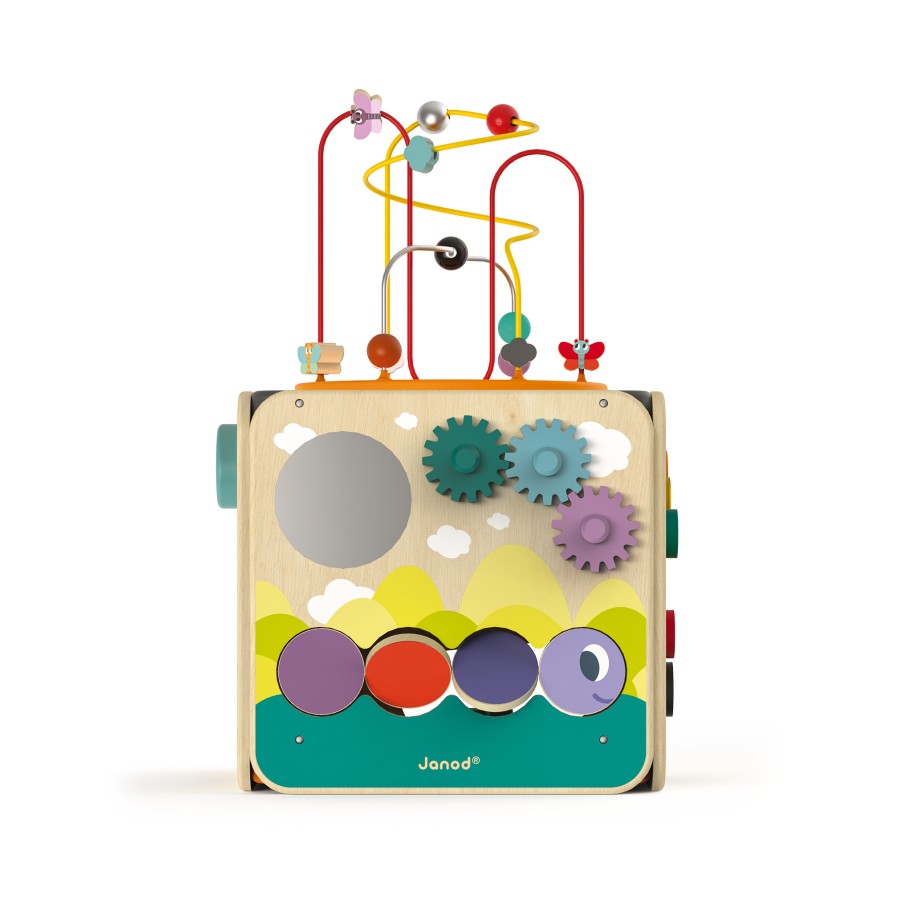 Didactic wooden active cube